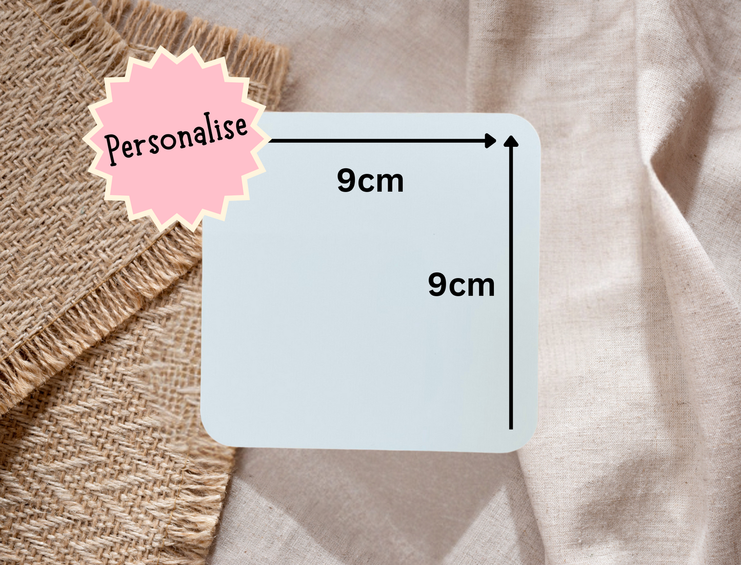 Retirement coaster that can be personalised.