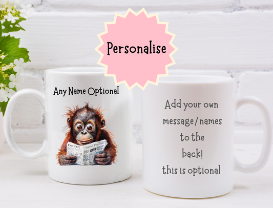 Personalised Orangutan Mug.
