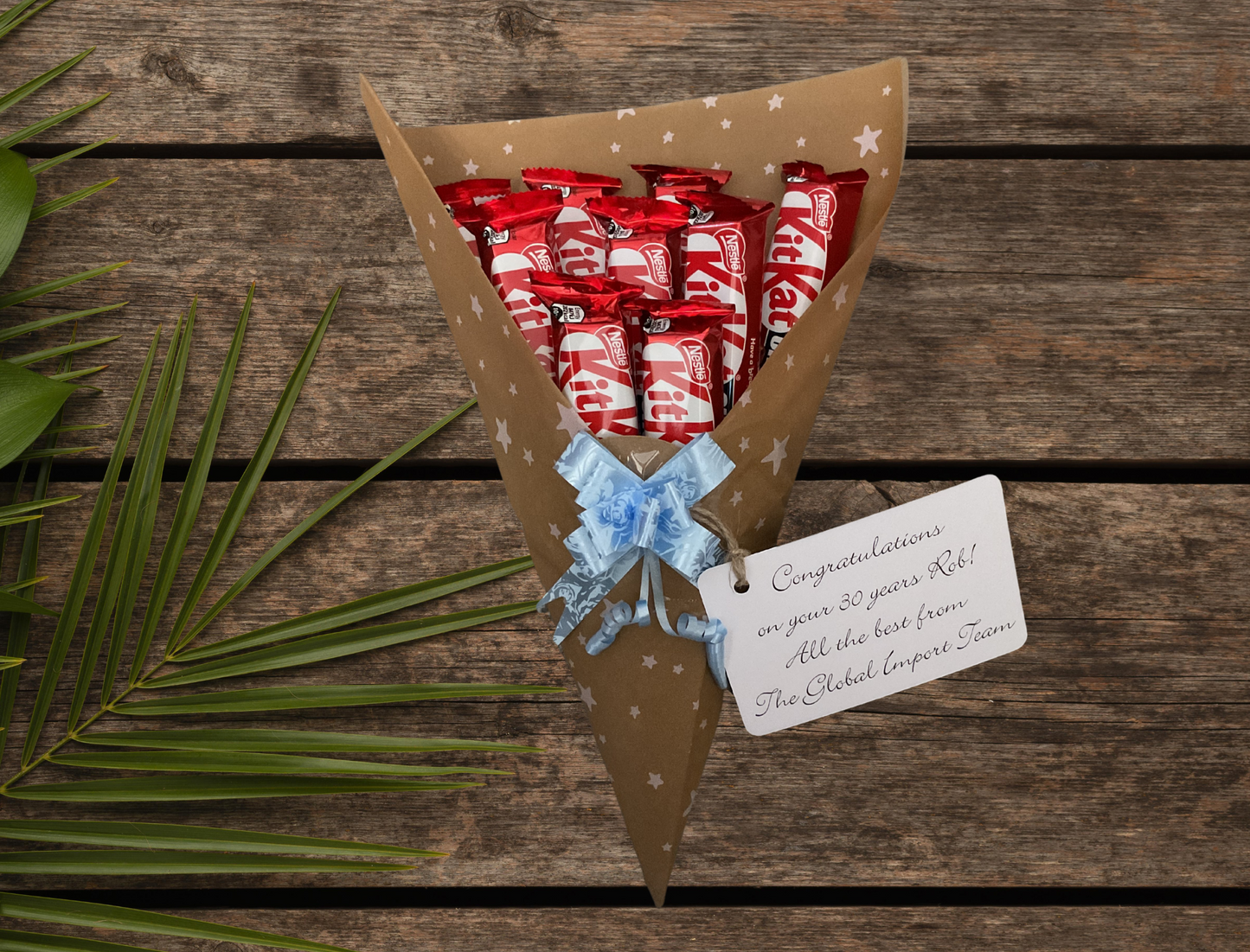 Kit Kat chocolate bouquet send a special someone a special gift.