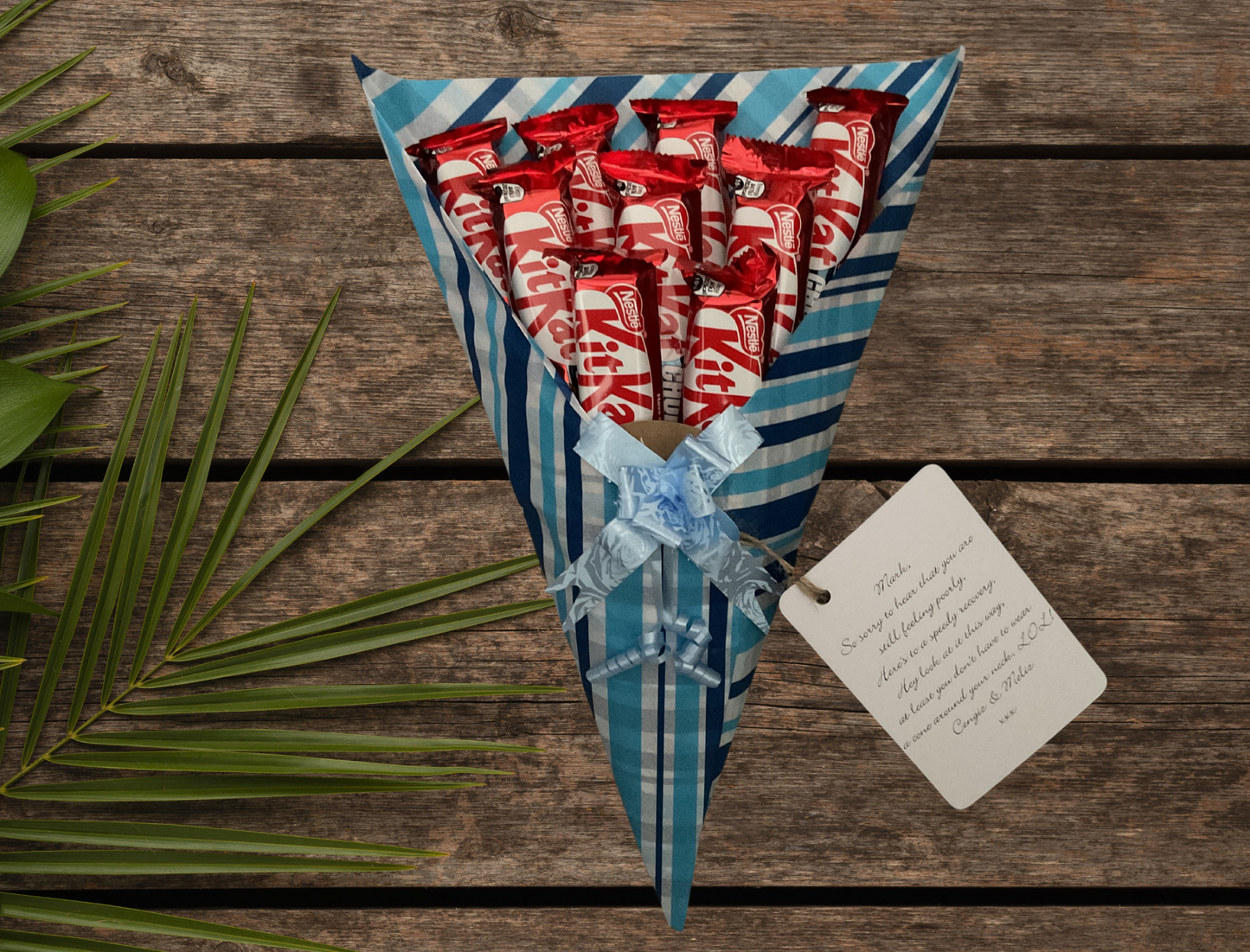 Kit Kat chocolate bouquet send a special someone a special gift.