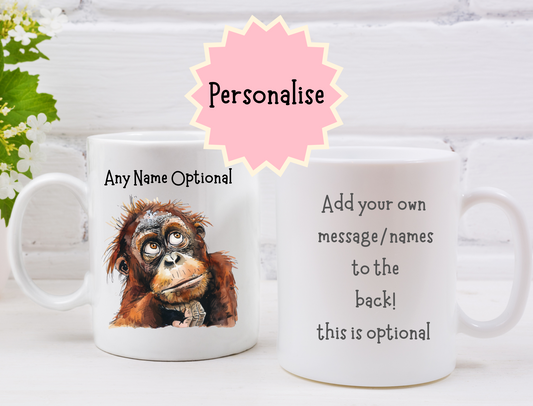 Personalised Orangutan Mug.