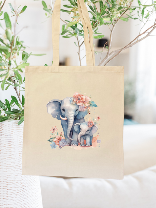 Elephant tote bag that can be personalised.