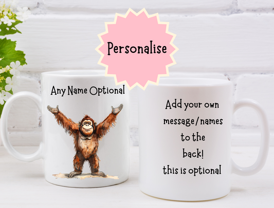 Personalised Orangutan Mug.