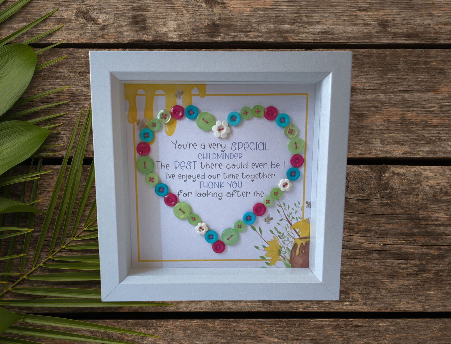 Childminder pebble framed gift.