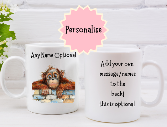 Personalised Orangutan Mug.