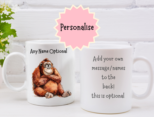 Personalised Orangutan Mug.