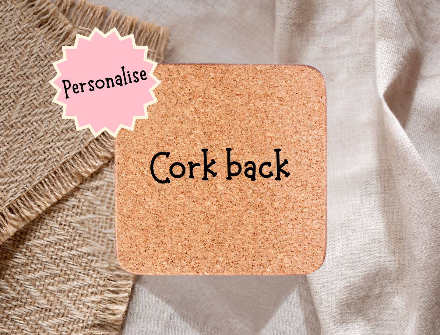 Retirement coaster that can be personalised.