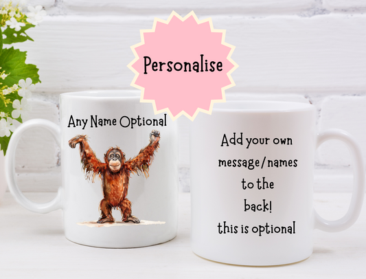 Personalised Orangutan Mug.