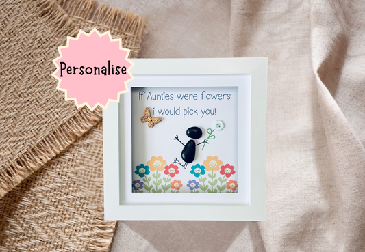 Show your Auntie Some Love with this Custom Pebble Picture frame.