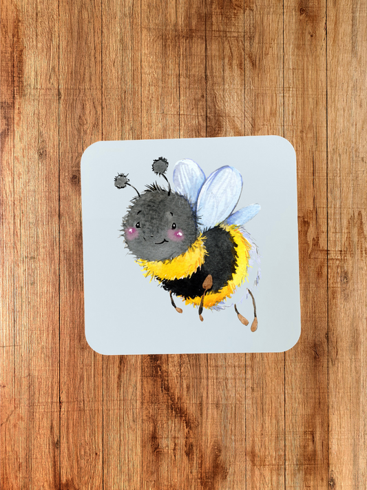 Bee coaster that can be personalised, bee gifts.
