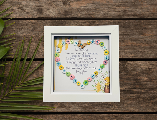 Childminder pebble framed gift.