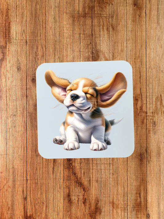 Beagle dog coaster personalised coaster beagle lover gifts.