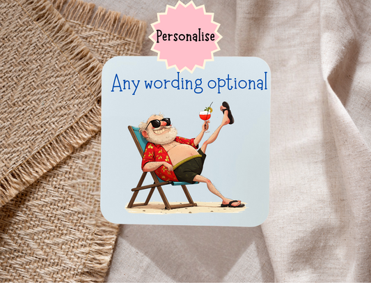 Retirement coaster that can be personalised.