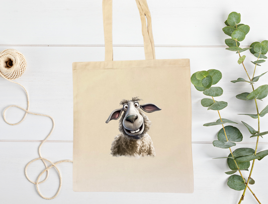 Sheep tote bag that can be personalised.