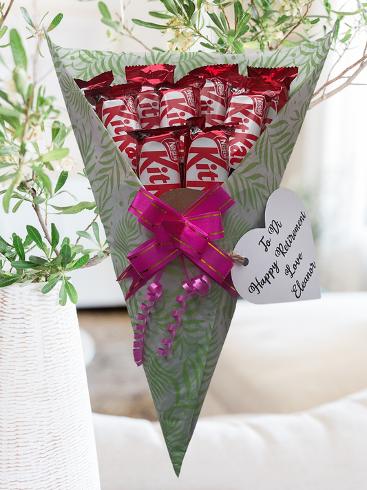 Kit Kat chocolate bouquet send a special someone a special gift.