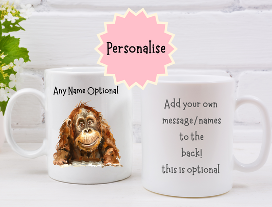 Personalised Orangutan Mug.