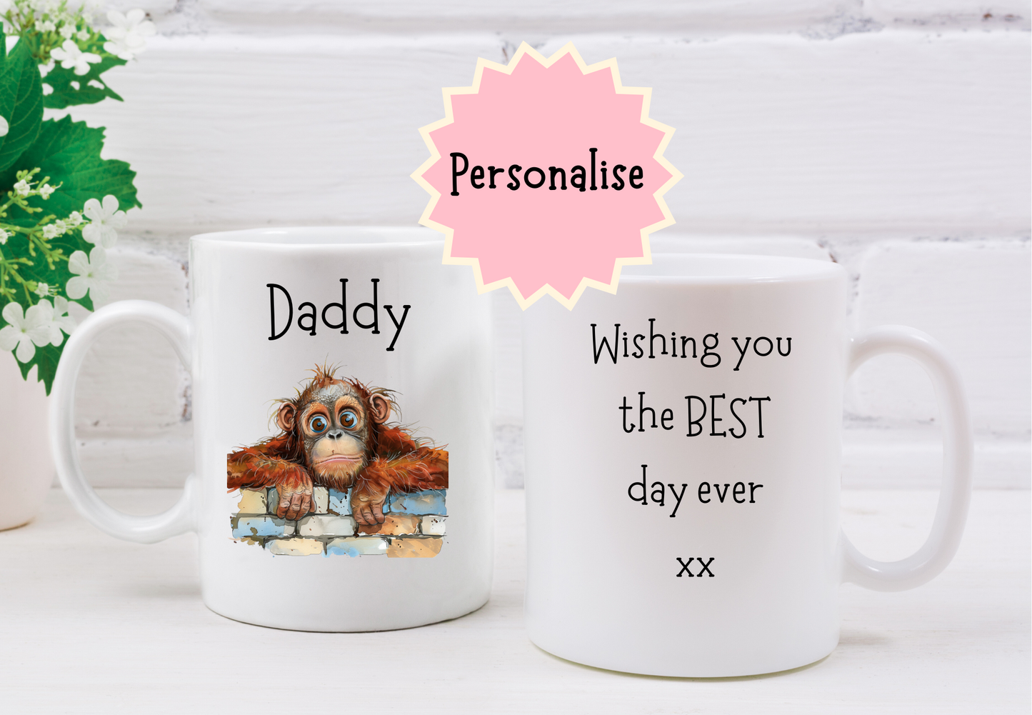 Personalised Orangutan Mug.