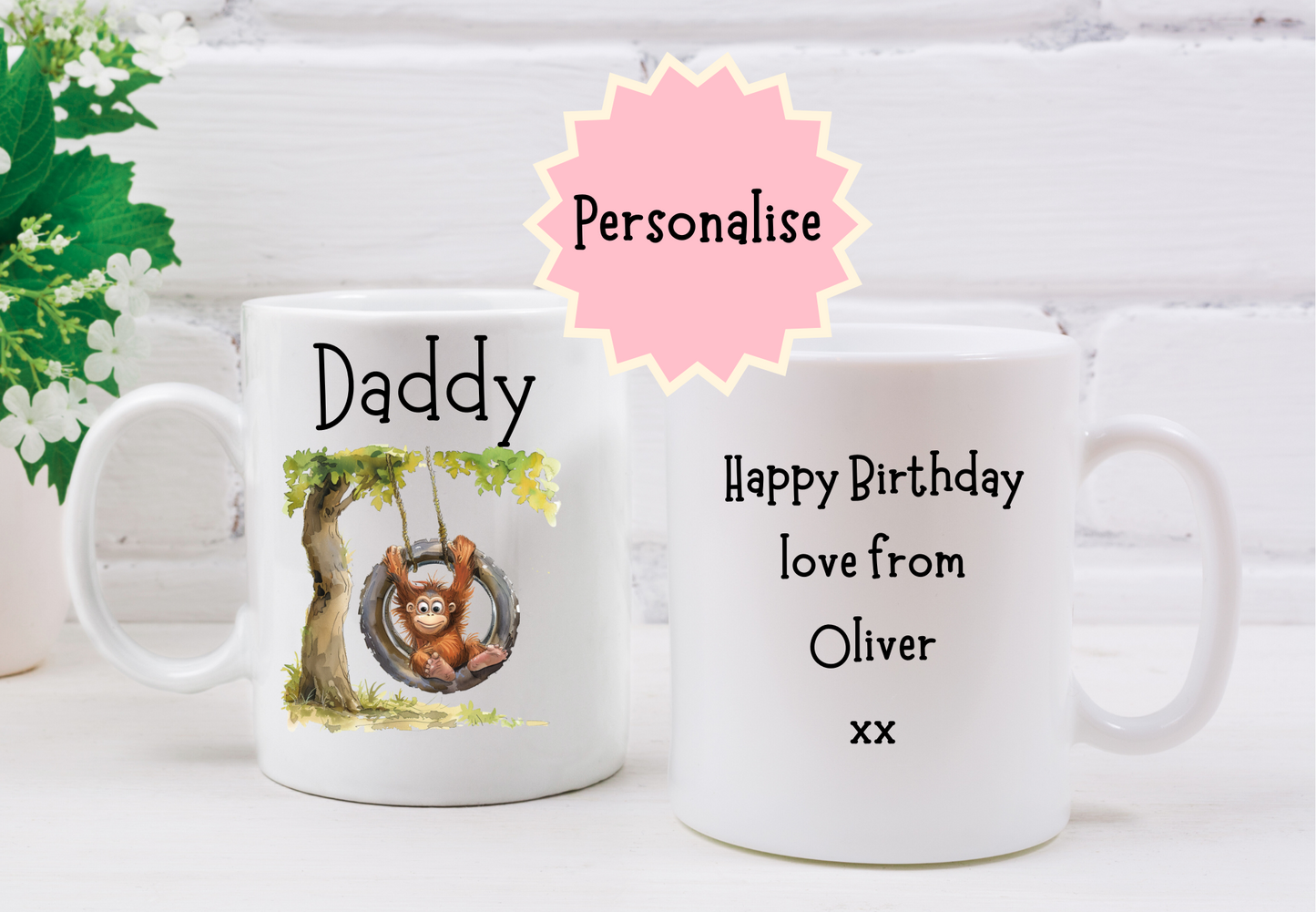 Personalised Orangutan Mug.