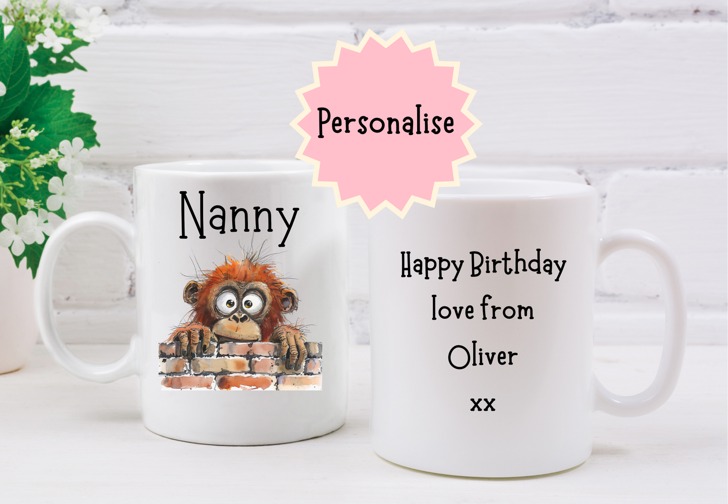 Personalised Orangutan Mug