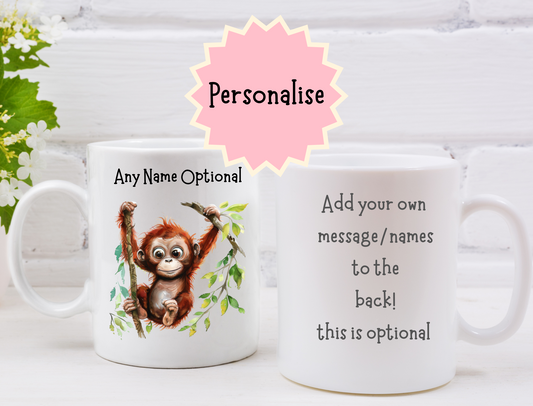 Personalised Orangutan Mug.